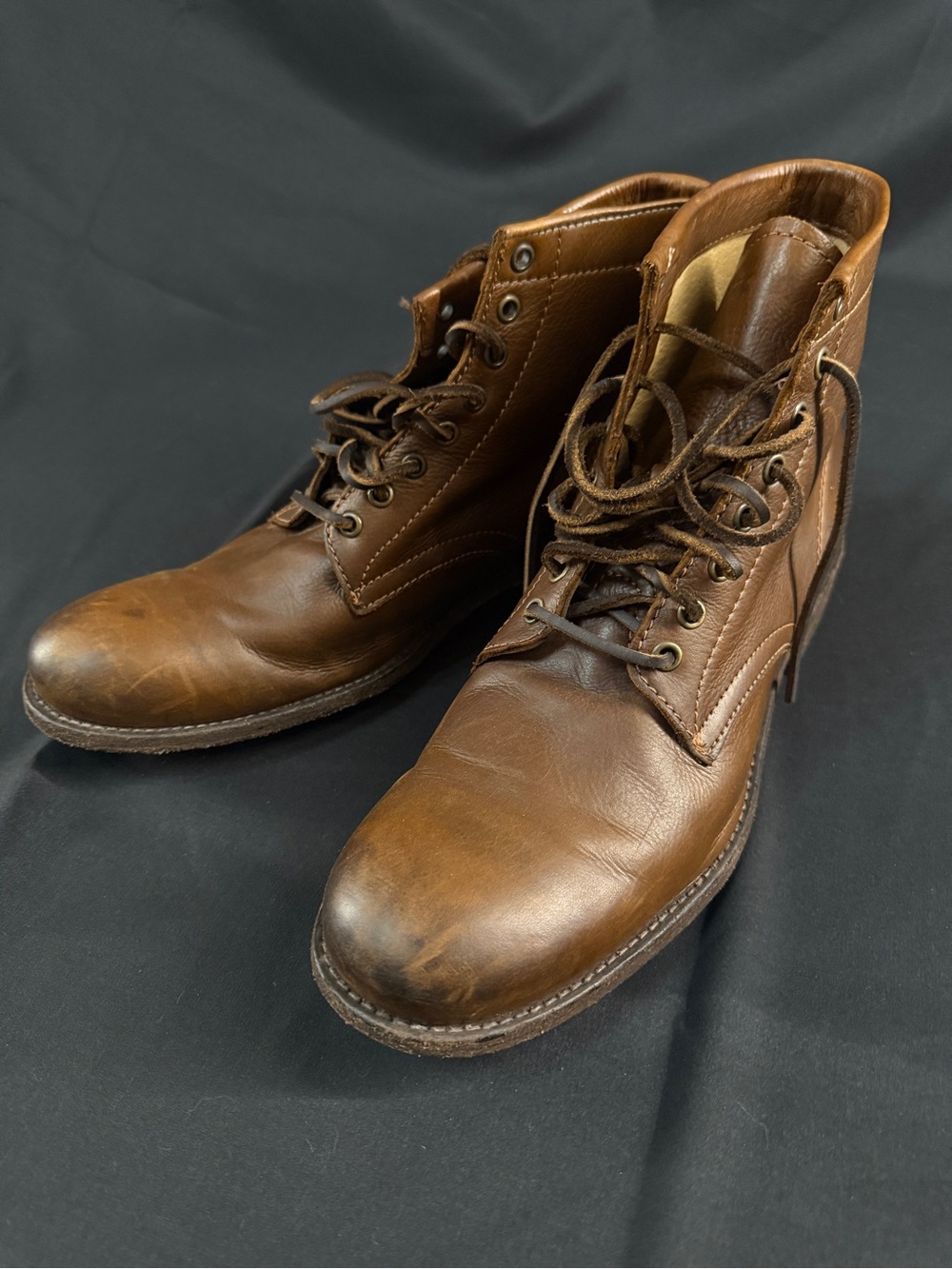 Frye Men's Brown Leather Lace-Up Boots